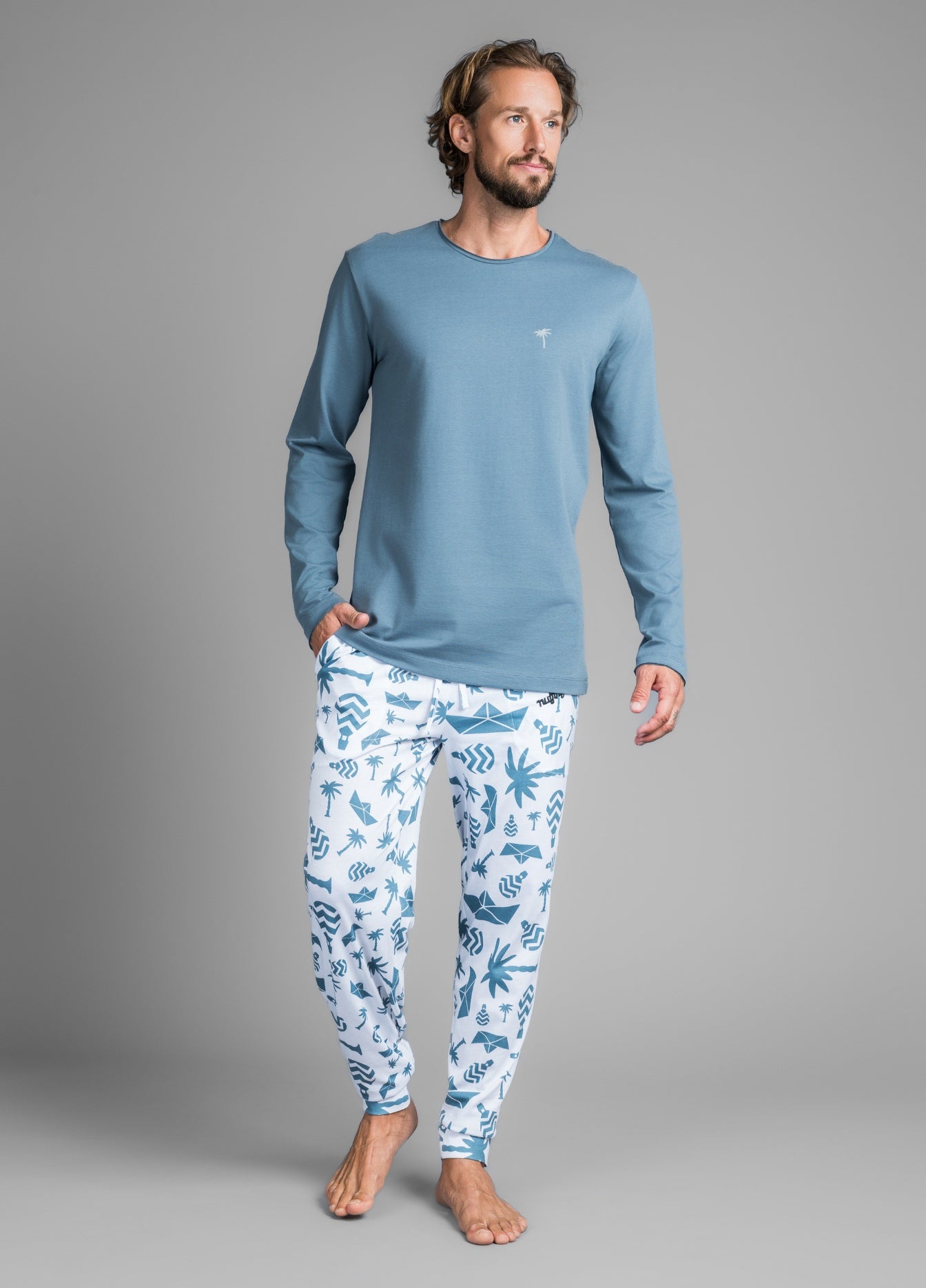 BLUE MIRAGE PAJAMA PANTS