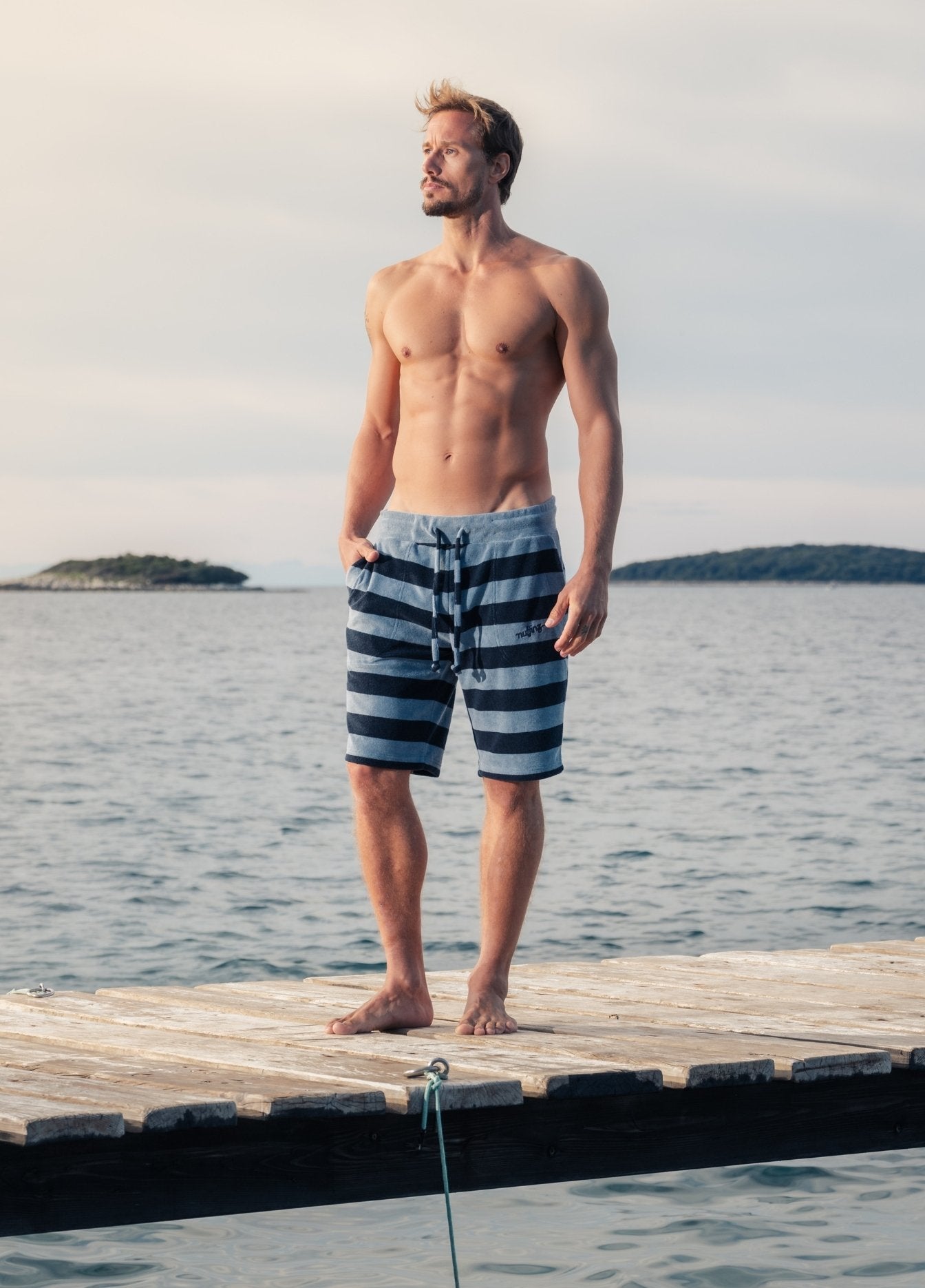 MIRAGE BLUE TOWEL SHORTS ST