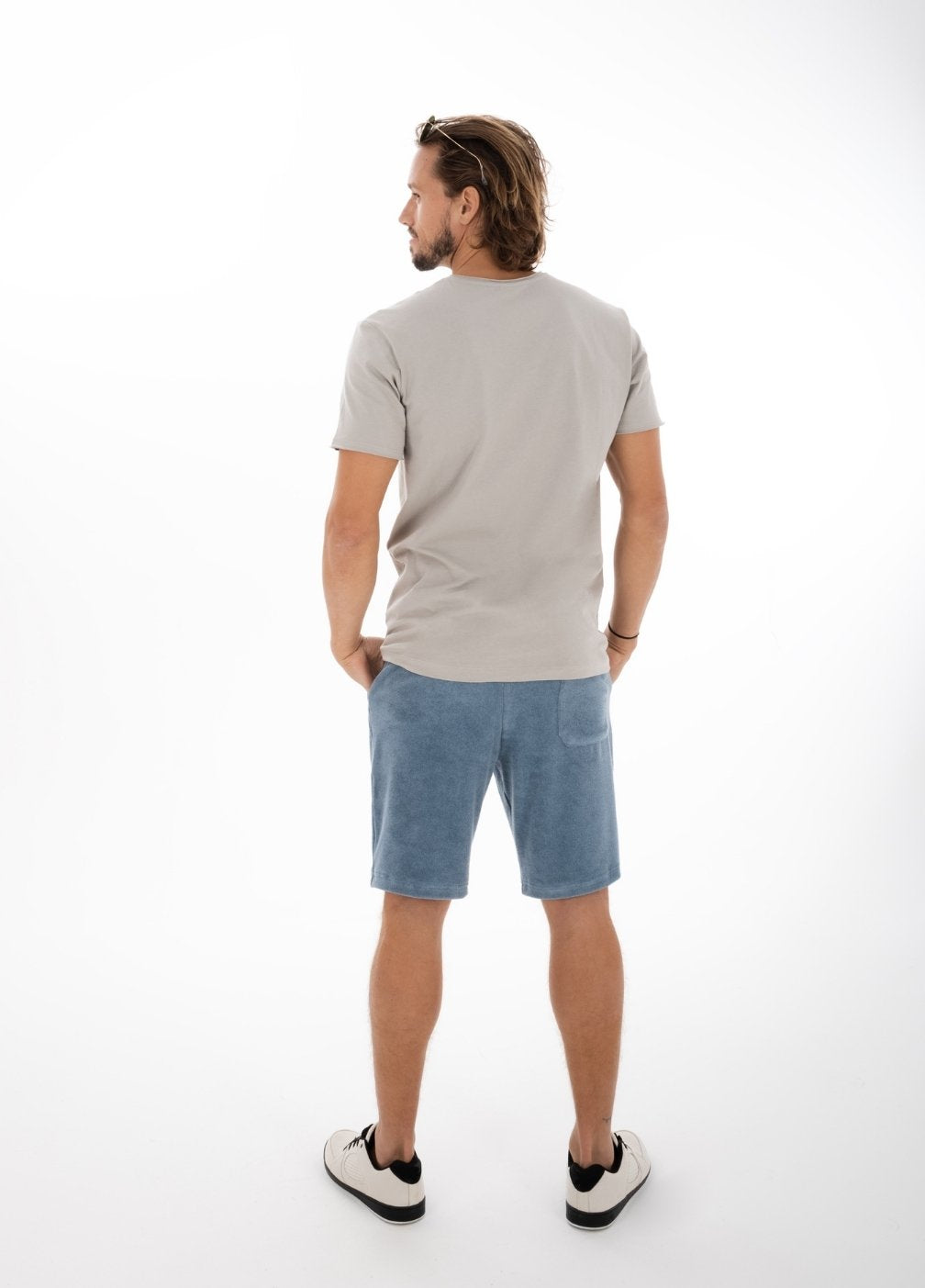 MIRAGE BLUE TOWEL SHORTS