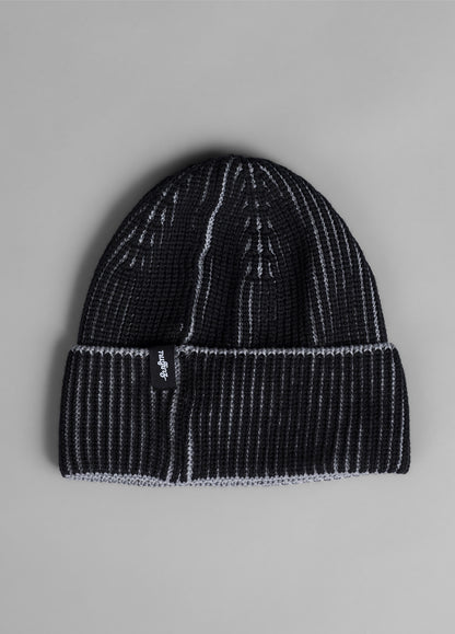 Black Merino Cotton Beanie