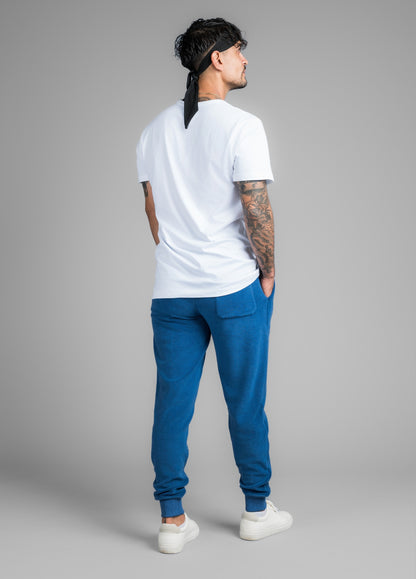 NAVY PEONY TOWEL PANTS