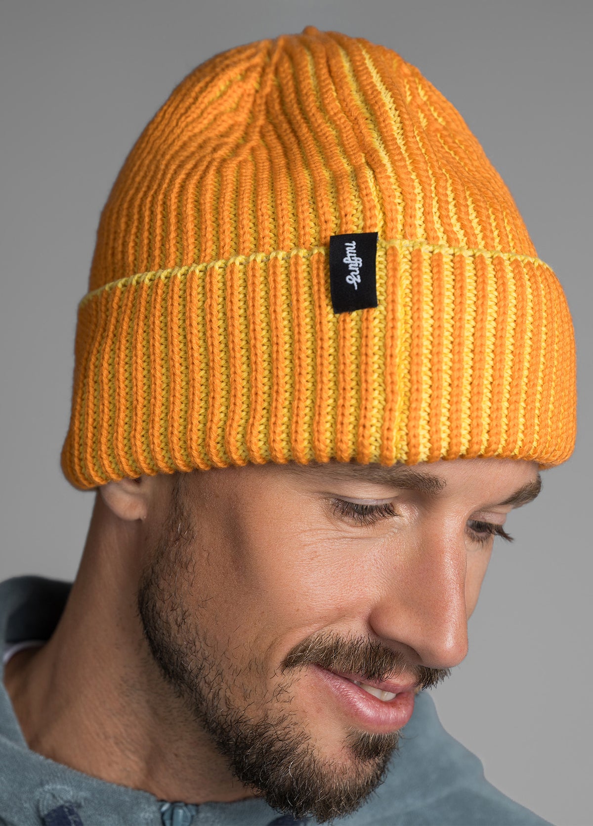Orange Merino Cotton Beanie