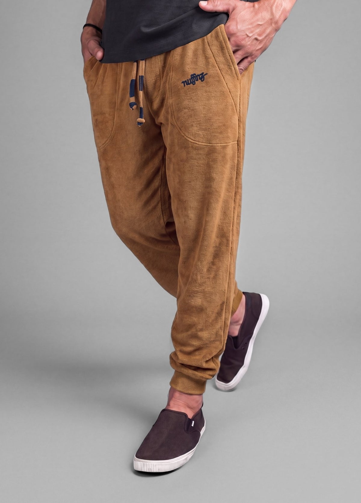 TOBACCO BROWN TOWEL PANTS