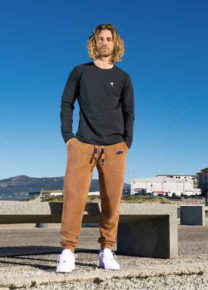 TOBACCO BROWN TOWEL PANTS