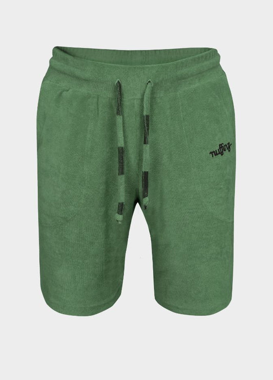 STONE GREEN TOWEL SHORTS